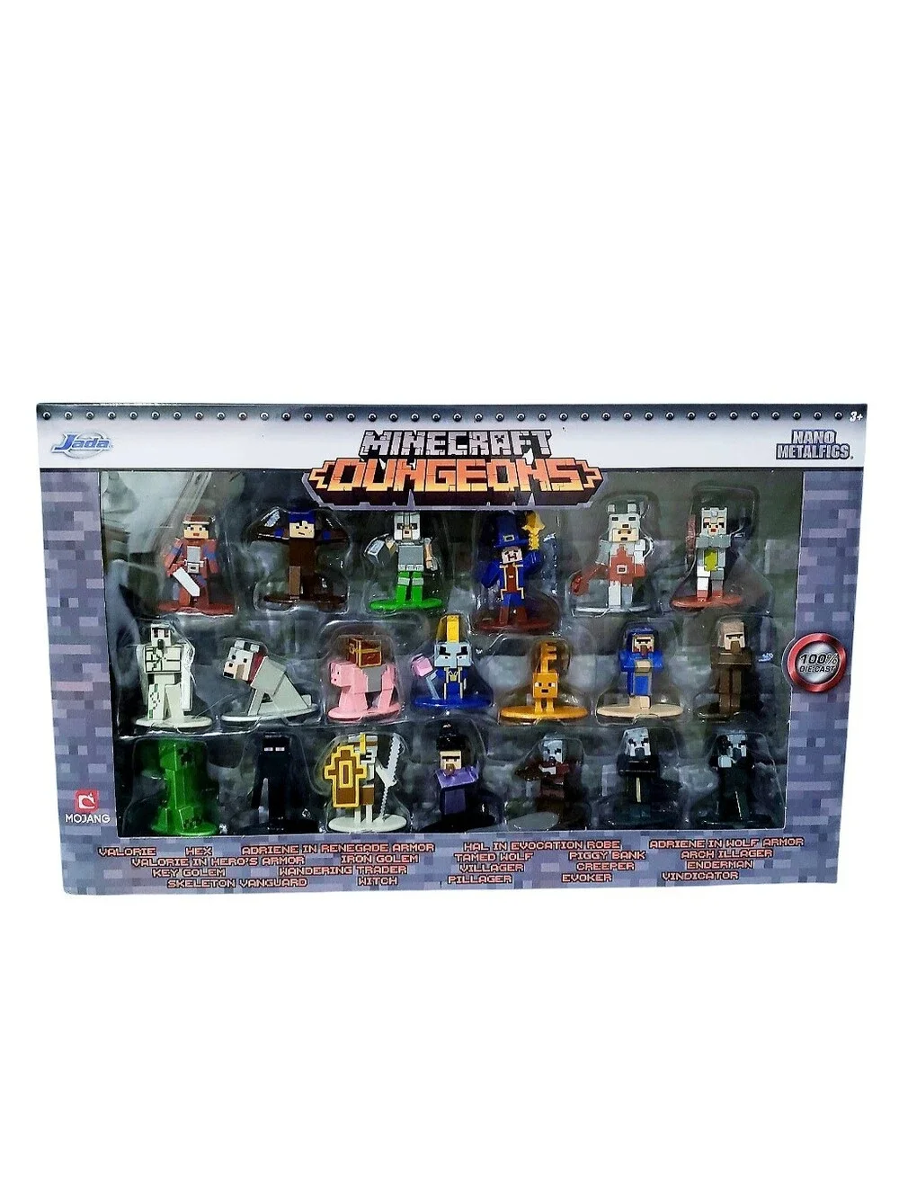 Minecraft Dungeons Die-Cast Nano Metalfigs 20-Pack Wave 4 Jada Toys Model #30770